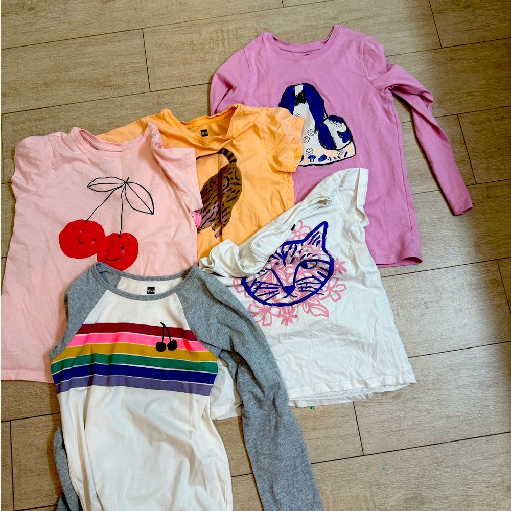 Lot of five EUC Tea Collection shirts